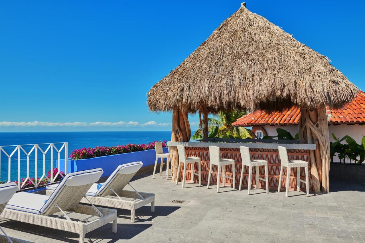 Hotel Luxury Patio Azul (Adults Only) Puerto Vallarta Zewnętrze zdjęcie Rooftop bar at the Hotel El Ganchán